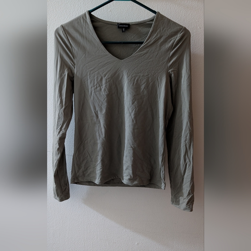 Buckle Olive Green Long Sleeve Top